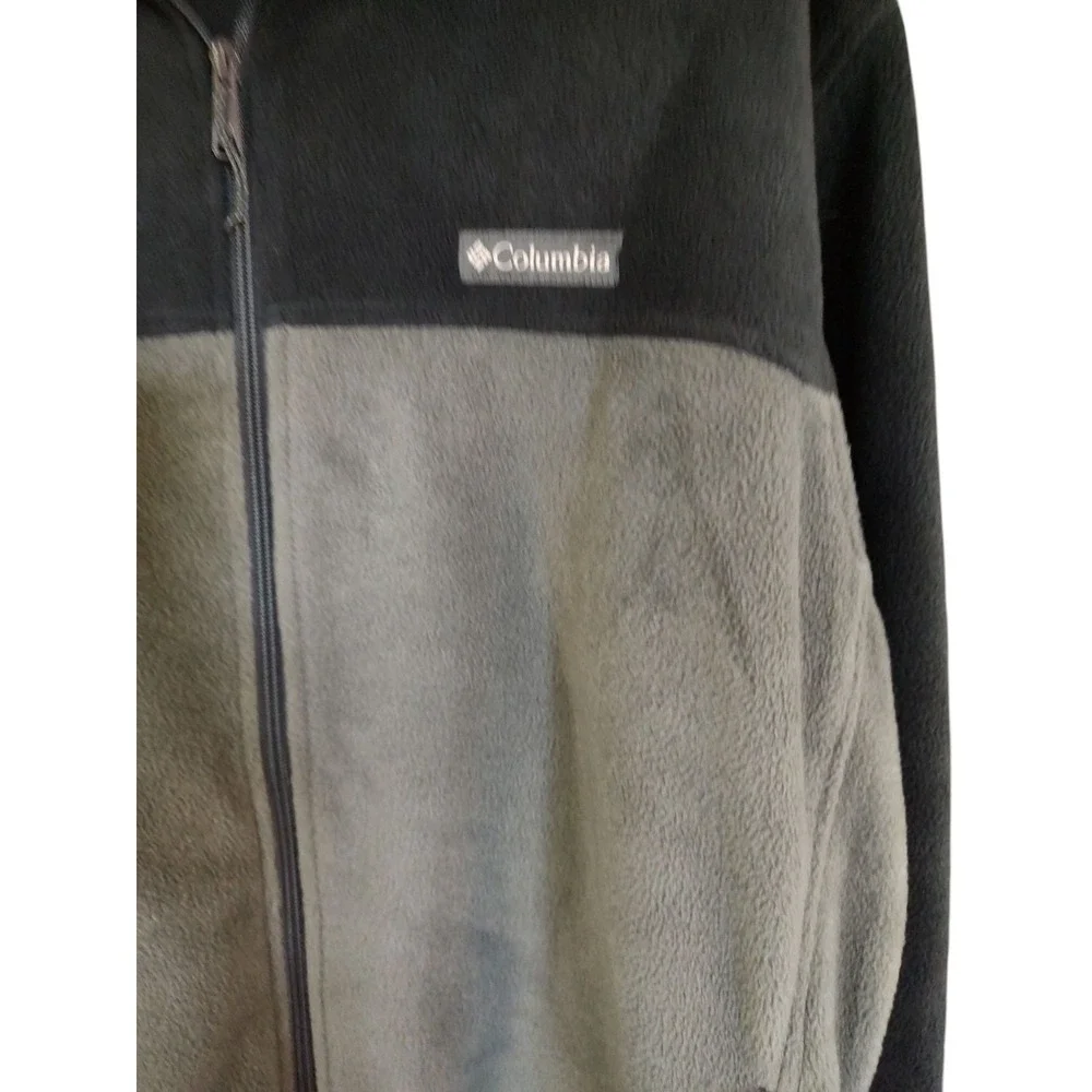 Columbia Steen Fleece Jacket Full‎ Zip Color Block Gray Mens Extra Large 1476671